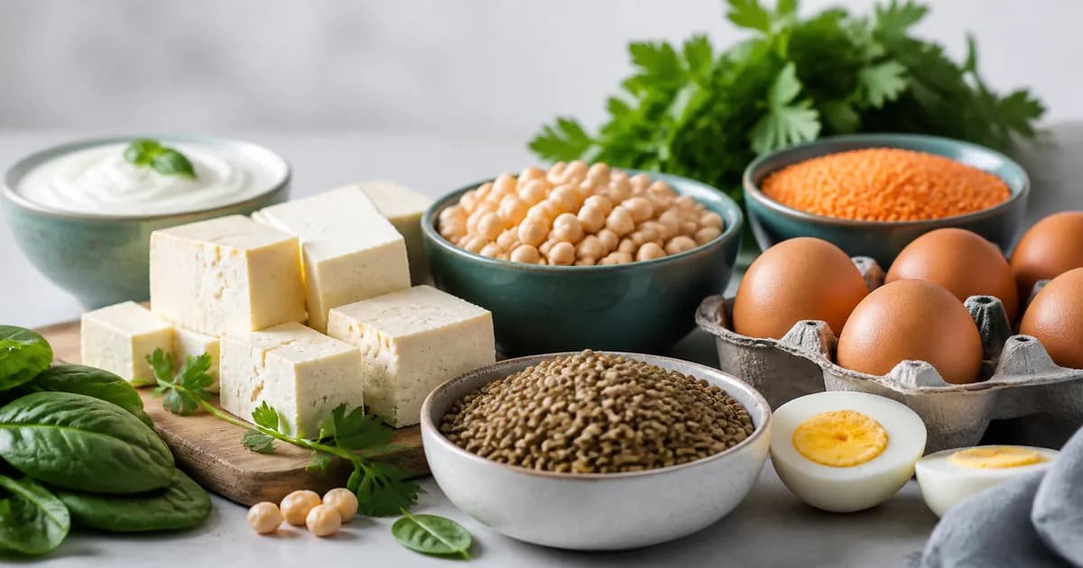Cover image for Dieta vegetariana alta en proteínas: fuentes, objetivos y un día de ejemplo