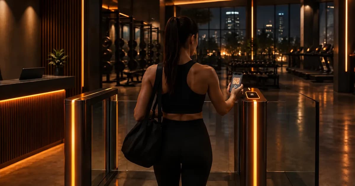 Cover image for Fitnessstudio ohne Personal: Zutritt, Hardware und Software für 24/7