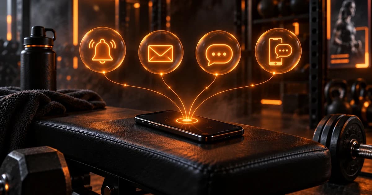 Recordatorios a clientes: push, SMS, email o WhatsApp